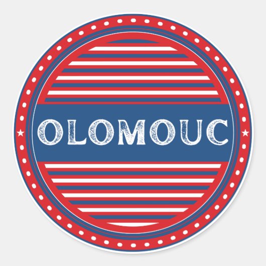 Olomouc City Pride Emblem – Czech Identity Runder Aufkleber (Vorderseite)