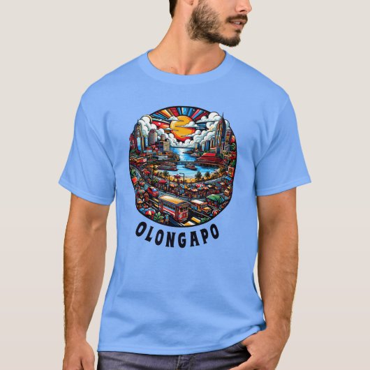Olongapo City Philippines City Skyline friends T-Shirt (Vorderseite)