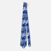 Olowalu Hibiscus Hawaiian Camo - Navy Blue Krawatte (Vorderseite)