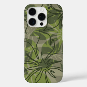 Olowalu Hibiscus Hawaiian Camo Olive iPhone 16 Pro Hülle
