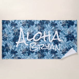 Olowalu Hibiskus Hawaiian Camouflage Aloha Monogra Strandtuch