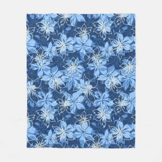 Olowalu Hibiskus Hawaiianische Camouflage Aloha Sh Fleecedecke (Vorderseite)