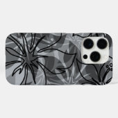 Olowalu Hibiskus Hawaiianische Camouflage Grau Case-Mate iPhone Hülle (Rückseite (Horizontal))