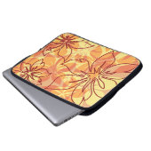 Olowalu Hibiskus-hawaiischer NeoprenWetsuit Laptopschutzhülle (Vorne Knopf)