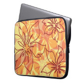 Olowalu Hibiskus-hawaiischer NeoprenWetsuit Laptopschutzhülle (Vorderseite Links)