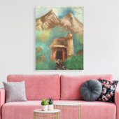 Ölpadel aus winziger alter Scheune mit Elche Leinwanddruck (Insitu (Wohnzimmer))