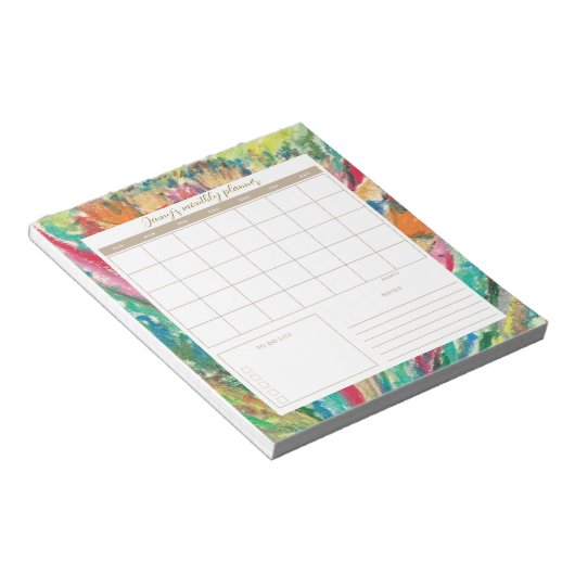 Ölpadel Botanical Daily Planner/Calendar Pad Notizblock (angewinkelt)