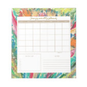 Ölpadel Botanical Daily Planner/Calendar Pad Notizblock (Vorderseite)