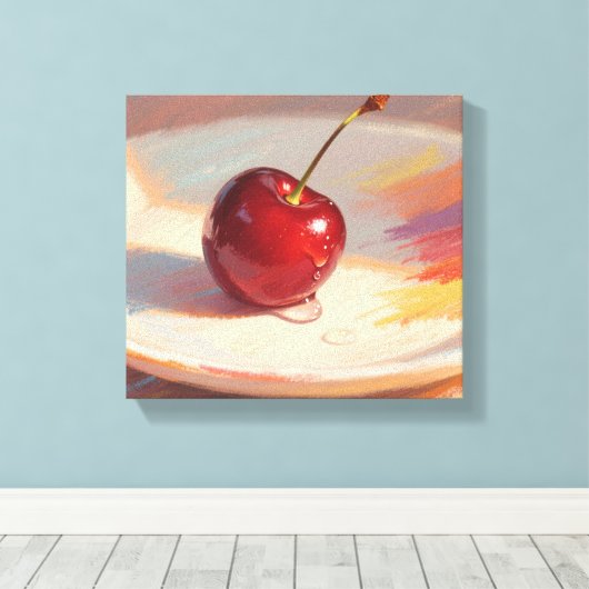 Ölpastellkirsche Leinwanddruck (Insitu (Holzboden))