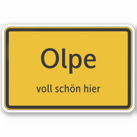 Olpe Aufkleber Sticker Autoaufkleber (Vorderseite)
