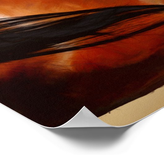 Ölpferd Poster (Ecke)