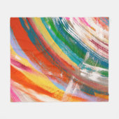 Ölpinselstriche mit abstraktem Hintergrund Fleecedecke (Vorderseite (Horizontal))