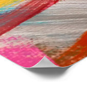Ölpinselstriche mit abstraktem Hintergrund Poster (Ecke)