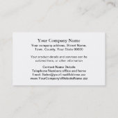 Ölpipeline-Visitenkarte Visitenkarte (Rückseite)