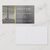 Ölplattform auf Metallblick Visitenkarte (Vorne/Hinten)