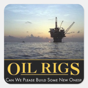 Ölplattform-Aufkleber-, Öl-u. Quadratischer Aufkleber