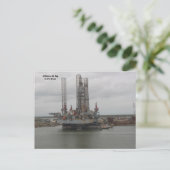 Ölplattform Drydock in Galveston, TX Postkarte (Stehend Vorderseite)
