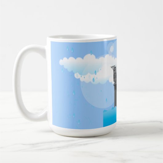 Ölplattform Kaffeetasse (Links)