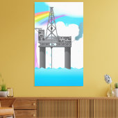 Ölplattform Leinwanddruck (Insitu (Wohnzimmer))