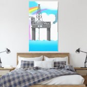 Ölplattform Leinwanddruck (Insitu (Schlafzimmer))