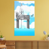 Ölplattform Leinwanddruck (Insitu (Wohnzimmer))