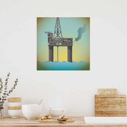 Ölplattform Poster (Küche)