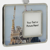 Ölplattform Rahmen-Ornament Silber (Rechts)