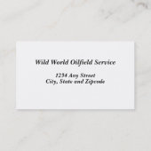 Ölplattform-Silhouette-Geschäfts-Karte Visitenkarte (Rückseite)