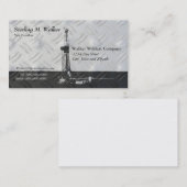 Ölplattform-Silhouette-Geschäfts-Karte Visitenkarte (Vorne/Hinten)