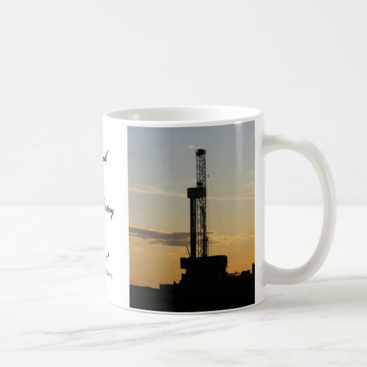 Ölplattform-Silhouette Kaffeetasse (Rechts)