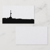 Ölplattform-Silhouette Visitenkarte (Vorne/Hinten)