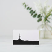 Ölplattform-Silhouette Visitenkarte (Stehend Vorderseite)