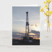Ölplattform-Sonnenuntergang Karte (Gelbe Blume)
