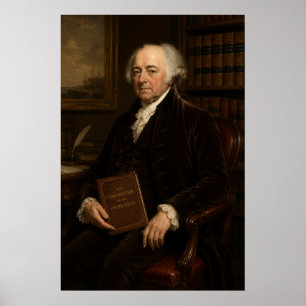Ölporträt-Gemälde von John Adams Gründervater Poster