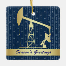 Ölpumpe Jack Weihnachten Keramikornament