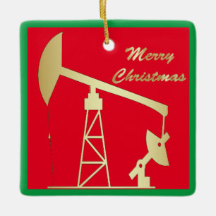 Ölpumpe Jack Weihnachtsgeschmack Keramik Keramikornament