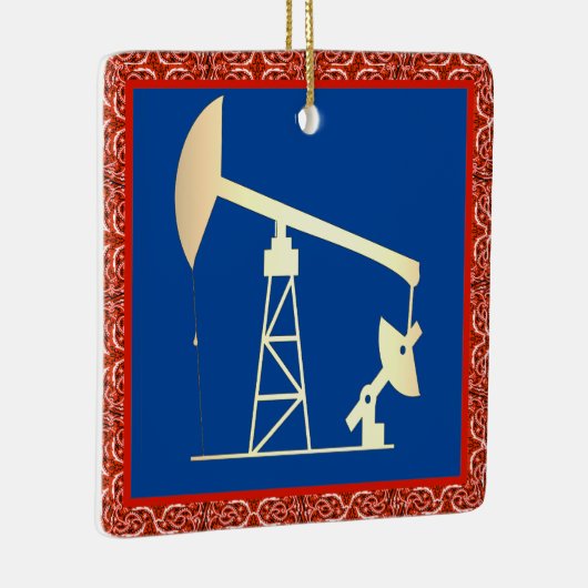 Ölpumpe Jack Weihnachtsgeschmack Keramik Keramikornament (Rechts)