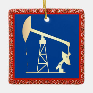 Ölpumpe Jack Weihnachtsgeschmack Keramik Keramikornament