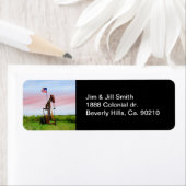 Ölpumpe mit amerikanischer Flagge (Insitu)