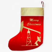 Ölpumpen Jack Frohe Weihnachtsrot Kleiner Weihnachtsstrumpf (Rückseite)