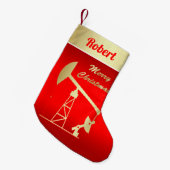 Ölpumpen Jack Frohe Weihnachtsrot Kleiner Weihnachtsstrumpf (Vorderansicht (hängend))