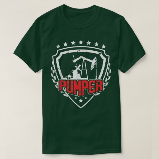 Ölpumpenöl, Ölfeld und Ölfeld  T-Shirt (Design vorne)