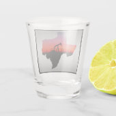 Ölquelle-Pumpen-Jack-Texas-Form Schnapsglas (Rückseite)