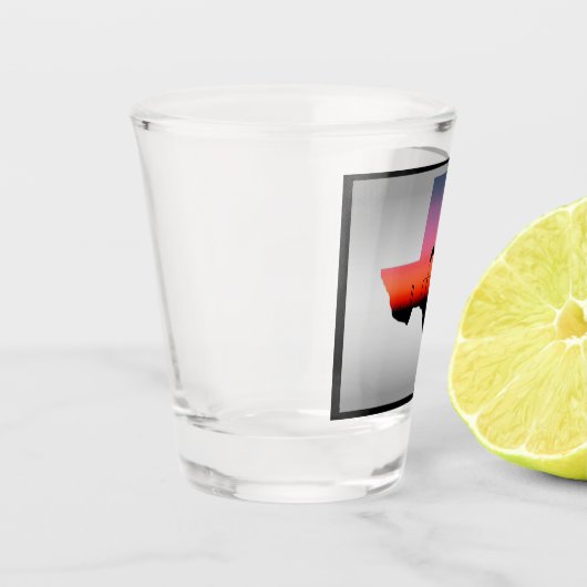 Ölquelle-Pumpen-Jack-Texas-Form Schnapsglas (Links)