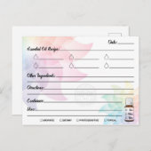 Ölrezeptkarte Postkarte (Vorne/Hinten)