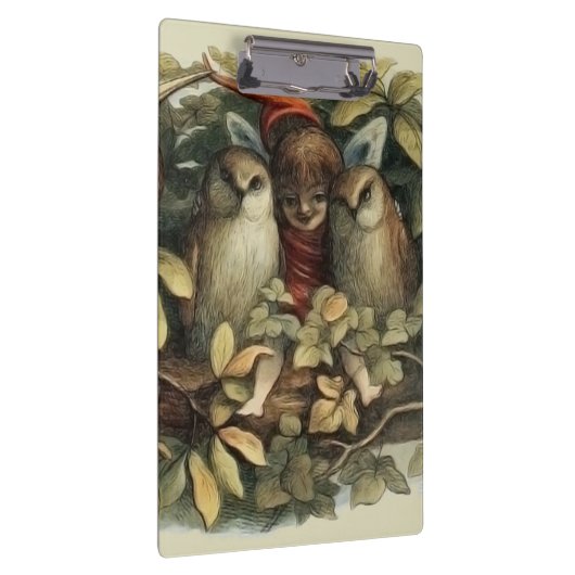 Öls und Elf Fairies - Illustration zur Natur Klemmbrett (Rechts)