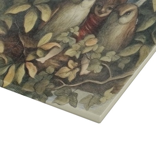 Öls und Elf Fairies - Illustration zur Natur Schneidebrett (Ecke)