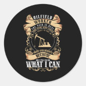 Ölschiefer Roghneck Runder Aufkleber (Vorderseite)