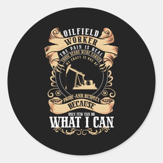 Ölschiefer Roghneck Runder Aufkleber (Vorderseite)