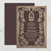 Ölseeschwalbe und Eichenbaum rustikales Brautparty Einladung (Vorne/Hinten)